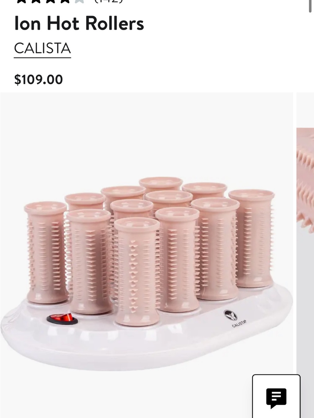 Calista Ion Hot Rollers in Blush Pink